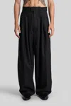 Willy Chavarria Cascada Trousers Pants In Black Wool In Black