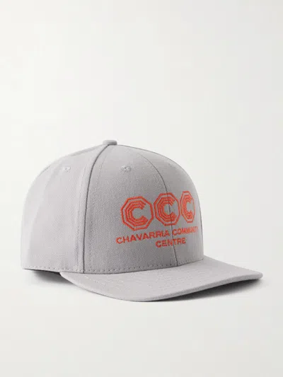 Willy Chavarria Ccc Community Center Twill Baseball Cap In Gray