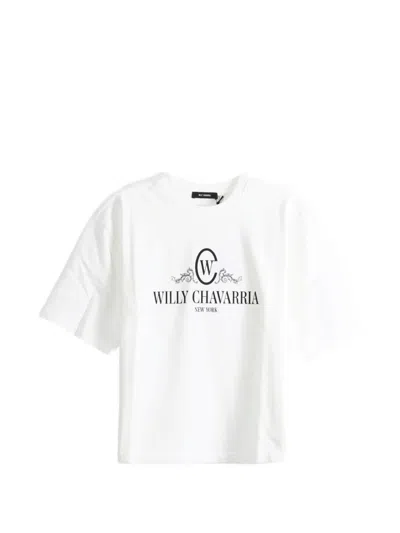 Willy Chavarria Chavantino Brava Logo-print T-shirt In White