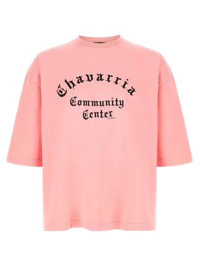 Willy Chavarria Chavarria Community Center - Buffalo T-shirt In Pink