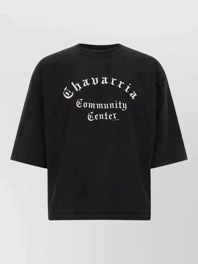 Willy Chavarria Chavarria Community Center Buffalo Graphic T-shirt In Black
