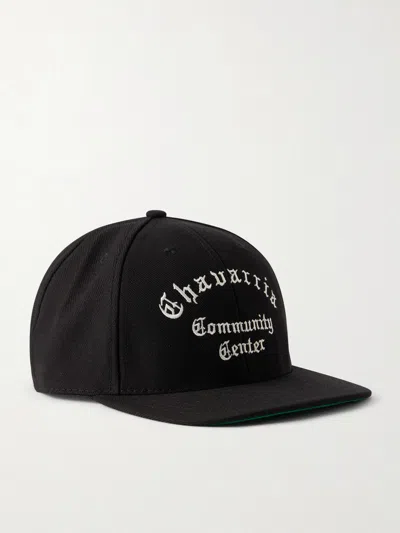 Willy Chavarria Chavarria Community Center Embroidered Twill Baseball Cap In Black