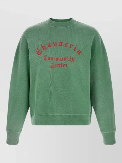 Willy Chavarria Chavarria Community Center Hooligan Crew Sweatshirt In Green