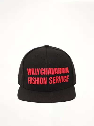 Willy Chavarria Chavarria Fashion Service Cap In Black