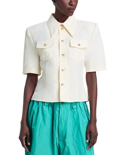 Willy Chavarria Chavela Short Sleeve Shirt In White