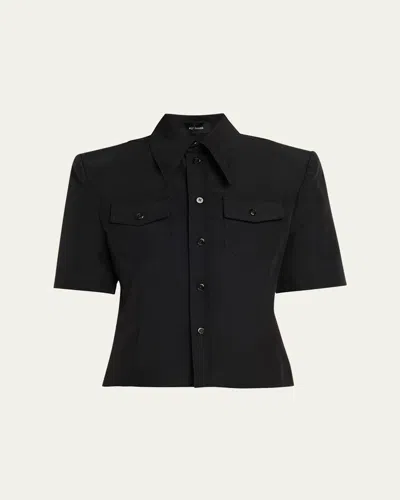 Willy Chavarria Chavela Short-sleeve Shirt In Black