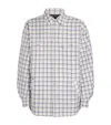 Willy Chavarria Check Quilted Overshirt In White