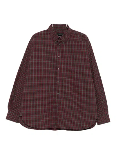 Willy Chavarria Checkered Shirt In Red