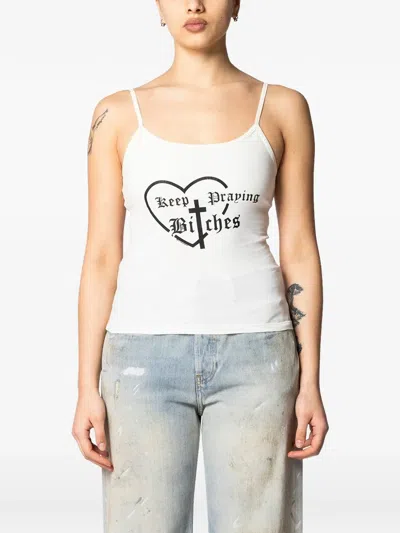 Willy Chavarria Cholita Graphic-print Top In White