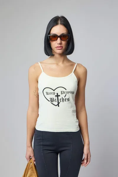 Willy Chavarria Cholita Tank In Nude & Neutrals