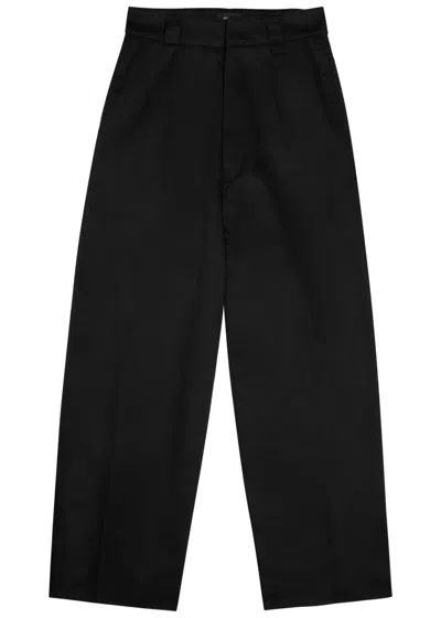 Willy Chavarria Cholo Canvas Chino Trousers In Black