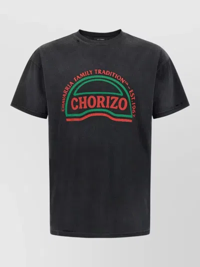 Willy Chavarria Chorizo Graphic Crew Neck Short Sleeve T-shirt In Black