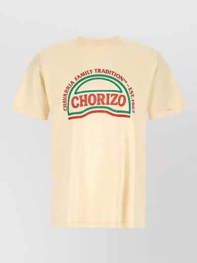 Willy Chavarria Chorizo Graphic Crew Neck Short Sleeve T-shirt In Neutral