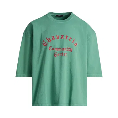 Pre-owned Willy Chavarria Community Center Buffalo Tee 'uniform Green' | Men's Size M