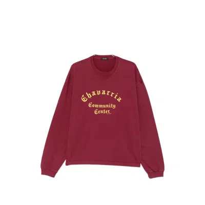 Willy Chavarria Community Center Long-sleeve Buffalo T-shirt In Red