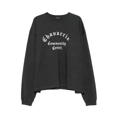 Pre-owned Willy Chavarria Community Center Ls Buffalo T-shirts 'black' | Men's Size L