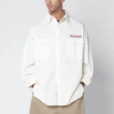 WILLY CHAVARRIA WILLY CHAVARRIA CORCORAN WHITE COTTON SHIRT