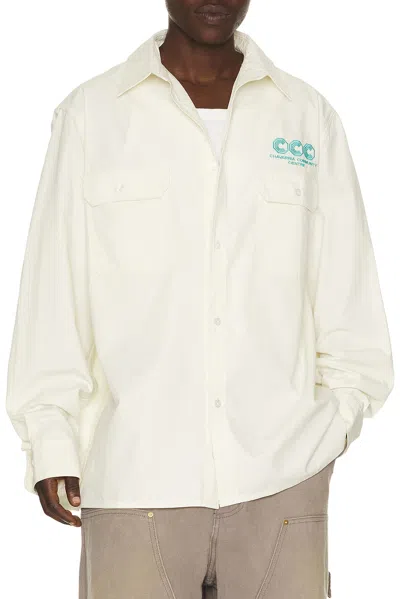 Willy Chavarria Corcoran Workshirt In White