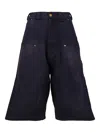 Willy Chavarria Cotton Bermuda Shorts In Blue