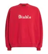 Willy Chavarria Diablo Hooligan Red Vintage-effect Sweatshirt In Red