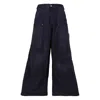 Willy Chavarria Cotton Wide-leg Trousers In Blue