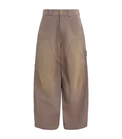 Willy Chavarria Cotton Stockton Trousers In Brown