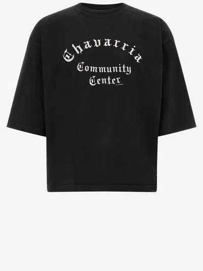Willy Chavarria Community Center Oversized T-shirt In Black