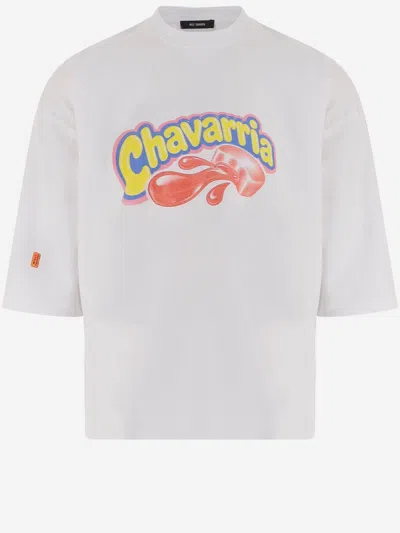 Willy Chavarria Cotton T Shirt With Logo Print In White