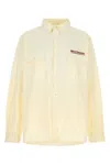 Willy Chavarria Cream Cotton Oversize Shirt In Yellow