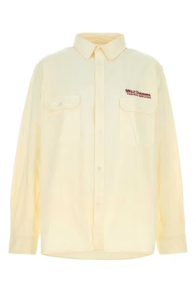 Willy Chavarria Cream Cotton Oversize Shirt In Yellow