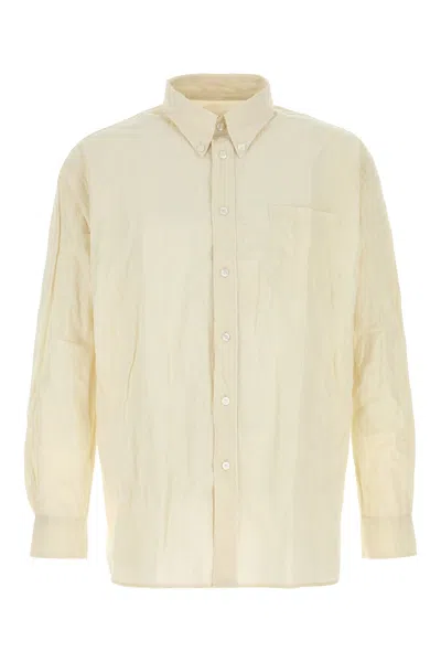 Willy Chavarria Cream Poplin Shirt In Yellow