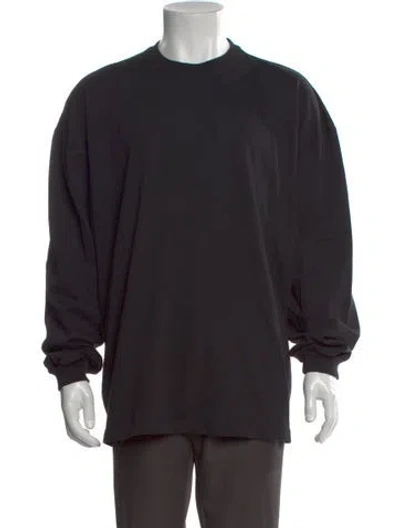 Pre-owned Willy Chavarria Crew Neck Long Sleeve Sweatshirt In Black