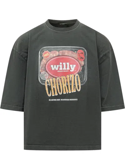 Willy Chavarria Culinary-inspired Graphic T-shirt In Pirate Black