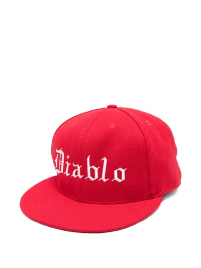 Willy Chavarria Diablo Logo Snapback Hat In Red