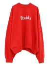 Willy Chavarria Diablo-embroidered Sweatshirt In Red