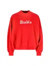 Willy Chavarria Diablo Hooligan Crew Neck Sweatshirt In Red