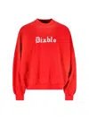Willy Chavarria Diablo Hooligan Red Vintage-effect Sweatshirt In Red