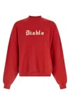 Willy Chavarria Diablo Hooligan Sweatshirt In Red