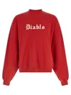 Willy Chavarria Diablo Hooligan Sweatshirt In Red
