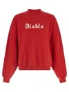 Willy Chavarria Diablo Hooligan Sweatshirt In Red