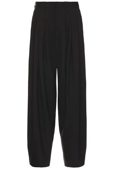 Willy Chavarria Drawstring Wool Cascada Pant In Black