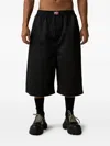 Willy Chavarria Elastic-waistband Shorts In Black