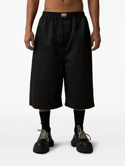 Willy Chavarria Elastic-waistband Shorts In Black