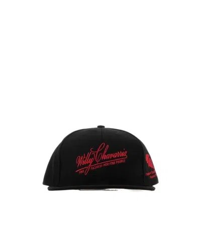 Willy Chavarria Fine Fashion Logo-embroidered Twill Baseball Cap In Black