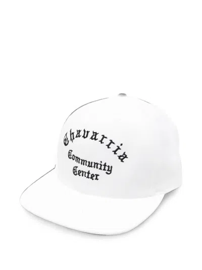 Willy Chavarria Chavarria Community Center Embroidered Flat-visor Cap In White