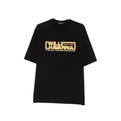 Willy Chavarria Eternal Fashion Creations Standard Logo-print T-shirt In Black