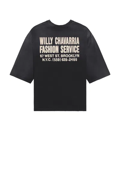 Willy Chavarria Fashion Services Buffalo Tee In Black
