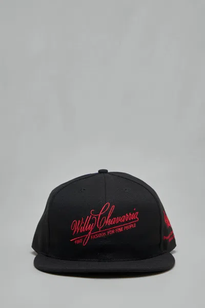 Willy Chavarria Fine Fashion Cap In Black