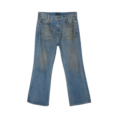 Pre-owned Willy Chavarria Flared Denim Jean 'blue Denim' | Men's Size 32