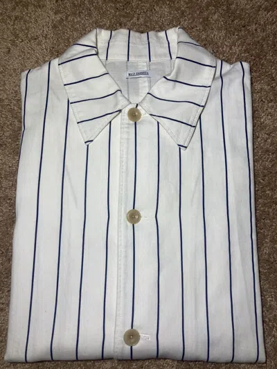 Pre-owned Willy Chavarria Fw21  Baseball Mlb Striped Oversized Jacket